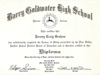 Barry Goldwater High School Diploma